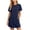 Navy, variant on Lenpel Womens Casual T-Shirt Dresses Crew Neck Short Sleeve Mini Dresses with Pockets Comfy Soft Lounge House Dresses