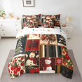 thumbnail image 3 of Homewish Kawaii Winter Snowman Twin Bedding Sets 7-Piece for Child, Cartoon Xmas Tree Bedding Comforter Set, Vintage Christmas Patchwork Reversible Sheet Sets, Ultra Soft Bedroom Decor, 3 of 8