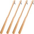 thumbnail image 1 of Shoe Helper Men Classic Simple Extra Long Beech Shoe Horn, Home Easy to Use Elderly Shoe Lifter, Sanded Smooth Shoe Spoon with Lanyard (Color : Primary Color*4, Size : 68 * 4.3cm), 1 of 1
