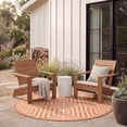 thumbnail image 3 of Safavieh Courtyard Ariana Geometric Indoor/Outdoor Area Rug, Terracotta/Cream, 5'3" x 5'3" Round, 3 of 11