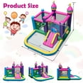 thumbnail image 2 of Gymax Inflatable Unicorn-themed Bounce House 6-in-1 Kids Bounce Castle w/ 735W Blower, 2 of 10