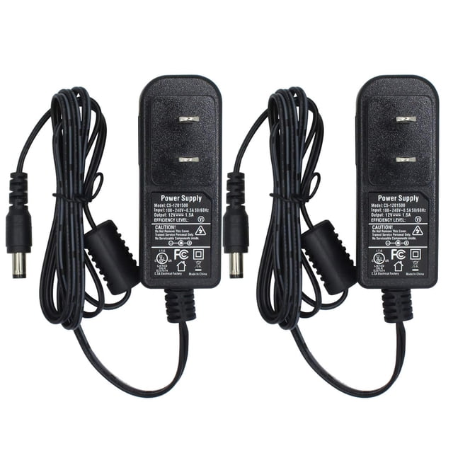 Adaptador de corriente CS-Power DC 12V 1.5A, paquete de 2 unidades para cámara de seguridad