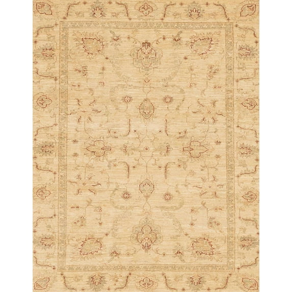 Ahgly Company Machine Washable Indoor Rectangle Abstract Orange Area Rugs, 5' x 7'