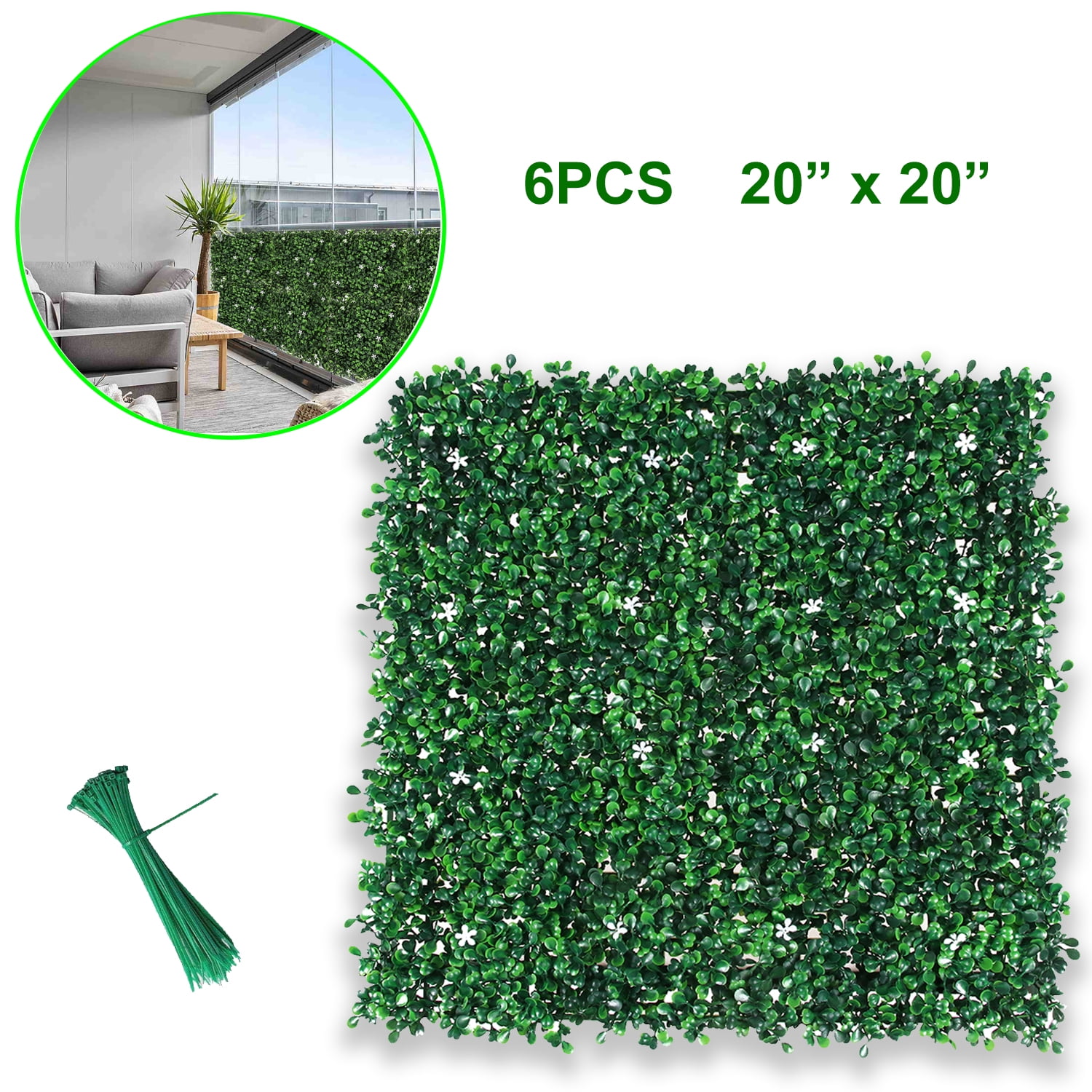 Artificial Boxwood Panels Topiary Hedge Plant, Artificial Boxwood