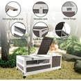 thumbnail image 5 of Gowoodhut Tortoise Habitat On Wheels Large Wooden Tortoise House Outdoor Reptile Cage with Leak-Proof Trays, 5 of 7