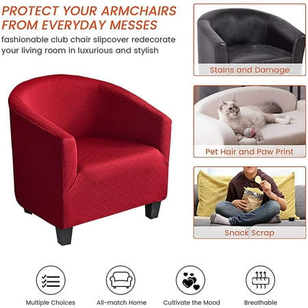 Club Chair Slipcover Stretch Tub Cover Armchair Covers Jacquard Round Barrel Swivel Furniture Protector Couch With Elastic Bottom For Living Room 02 Canada Club Chair Slipcover Stretch Tub, Round Swivel Barrel Chair Covers