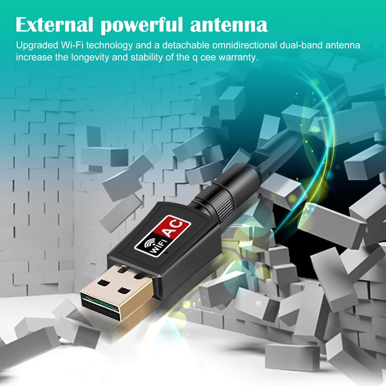 USB WiFi Adapter for Desktop PC, PIX-LINK 600Mbps Wireless WiFi