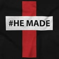thumbnail image 2 of He Made Me Christian Jesus Christ Unisex Plus Fleece Graphic Sweatshirt Brisco Brands 4X, 2 of 5