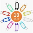thumbnail image 2 of 50 Pack Plastic Key Tags with Container, 10 Colors, Label Window and Ring, 2 of 4