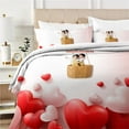 thumbnail image 3 of Valentine's Day Bed Gift Tulip Rose Chocolate Balloon Printed Comforter Cover Set for Woman Romantic Bed Set, 3 of 6