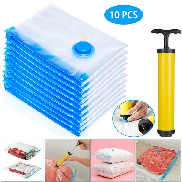 10 Extra Large Jumbo Vacuum Seal Storage Bags Travel Triple Sealer