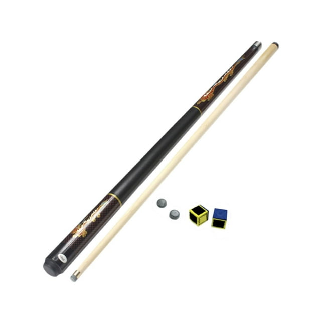 koolsoo Section de Piscine Queue de Billard Américain Format Double Queue de Billard de 57 Pouces Noir Pointe 9,8 mm