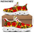 thumbnail image 1 of Chaussures à Lacets pour Femmes Design Fleur d'Hibiscus Tropical Décontracté Résistant à l'Usure, 1 of 5