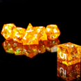 thumbnail image 4 of Juego de Dados PoliéDricos Juego de Dados Hechos una Mano Afilados de 7 Piezas con Bordes Afilados para Juegos de Mesa , Naranja Brillante, 4 of 6