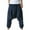 Navy, variant on Men's Harem Pants Solid Color Cotton Linen Plus Size Stretchy Waist Ankle Length Pants Comfort Waist Pants