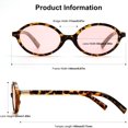 thumbnail image 2 of Retro Oval Sunglasses for Women Vintage 90s Y2K Trendy Designer Sun Glasses, 2 of 6
