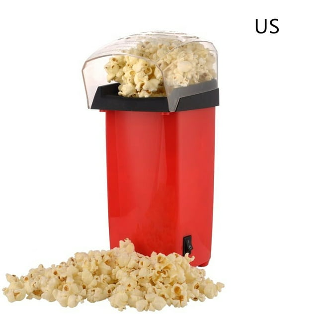 CAROOTU Electric Corn Popcorn Maker Automatic Mini Hot Air Popcorn Making Machine Household