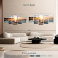thumbnail image 4 of Elephant Stock Sunset Beach Waves Wall Art - Horizontal Multi Panel Canvas - Living Room Wall Decor - Beach Multi Panel - Teal And Orange Decor - 74" x 34", 4 of 8
