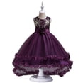 thumbnail image 3 of Ropa para niños, vestido de pasarela para niños, vestido de princesa con flores para niños grandes, vestido de flores bordado con lentejuelas, 3 of 5