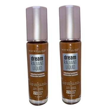 Maybelline New York Dream Radiant Liquid Hydrating Foundation in Mocha 128, Pack of 2