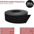 thumbnail image 2 of ELW 5-6 oz 2-2.4mm Black Straps, Belts, Strips 0.5" Wide X 84" Length 1.3cm x 2.13m Full Grain Leather Crazy Horse Belt Medium DIY Craft, Pet Collars, Blanks, Accessory, Jewelry, Wrapping, 2 of 9