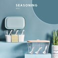 thumbnail image 4 of 3 Pieces Clear Plastic Sugar Cumin Powder Home Organization Kitchen Storage Seasoning Box Container Spice Box(Blue), 4 of 7