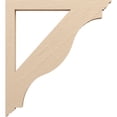 thumbnail image 3 of Ekena Millwork 3 1/2"W x 40"D x 44"H Funston Traditional Rough Cedar Woodgrain TimberThane Bracket, Primed Tan, 3 of 6