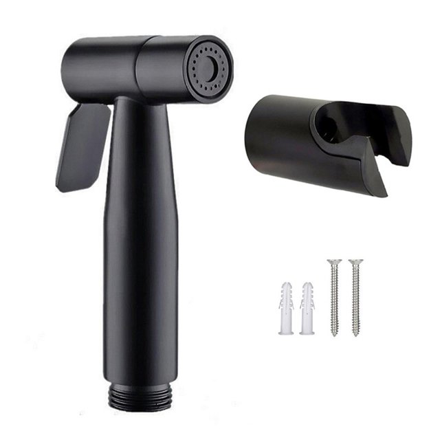 Matte Black Bidet Toilet Spray Douche Shattaf Shower Head Purifying Set 2#