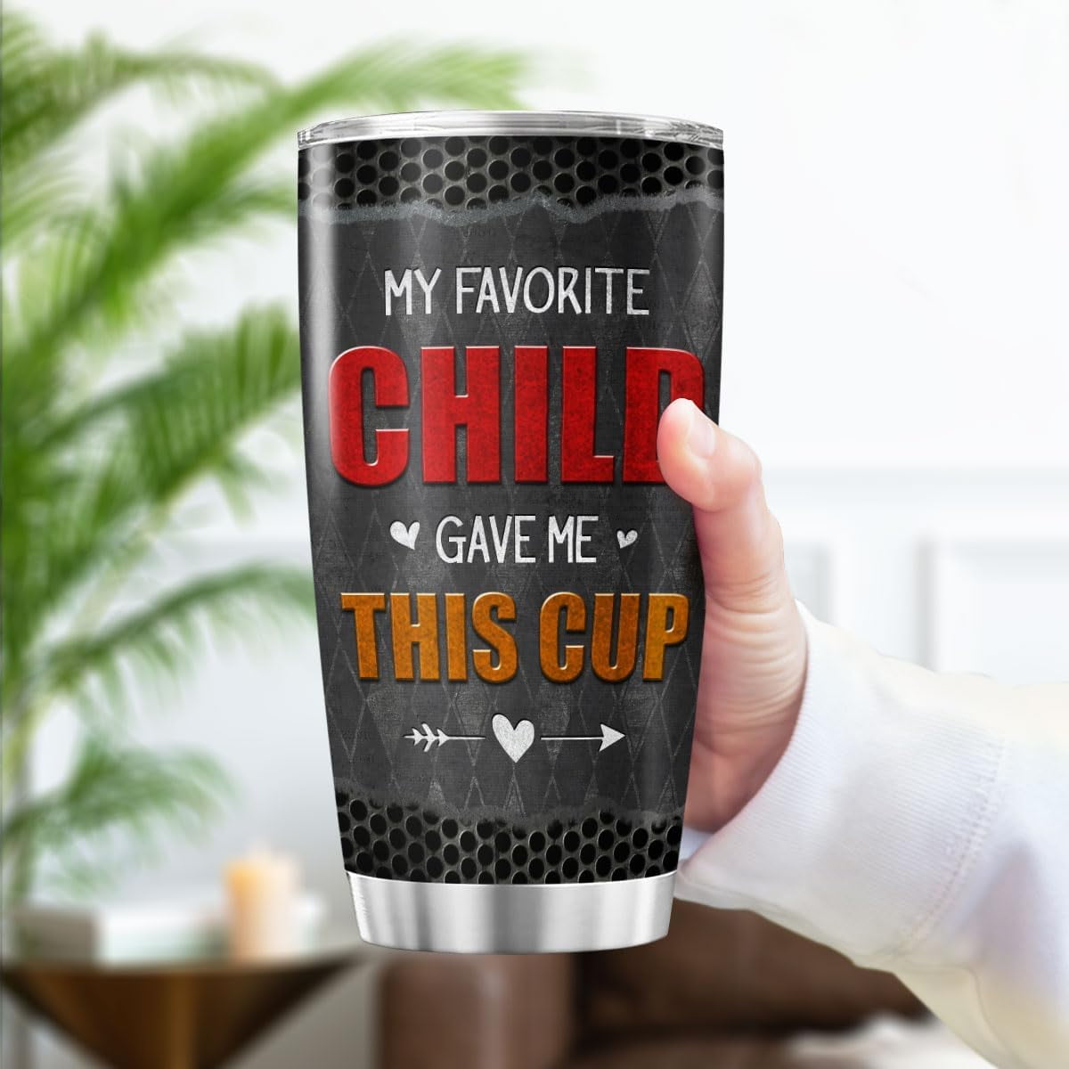 Funny Dad Gift from Favorite Child, My Favorite Child Gave Me This Cup, 20oz Stainless Steel Insulated Travel Tumbler for Father''s Day, Birthday, Coffee Mug for Dad Papa Grandpa