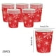 thumbnail image 3 of Vasos de papel desechables (25 unidades) | Diseño festivo de copos de nieve rojos | Vasos irrompibles y duraderos para bebidas frías y calientes | Vajilla navideña para eventos y reuniones, 3 of 6