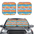 thumbnail image 2 of Cauagu Shark On Line Cauagu {designName} Print Foldable Car Windshield Sun Shade | Front Windshield Shade for Sun | Fits Small Sedans, Mini SUVs, Hatchbacks-Small, 2 of 6