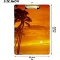 thumbnail image 3 of FMSHPON Palm Tree Sunset Clipboard Hardboard Wood Nursing Clip Board and Pull for Standard A4 Letter 13x9 inches, 3 of 8