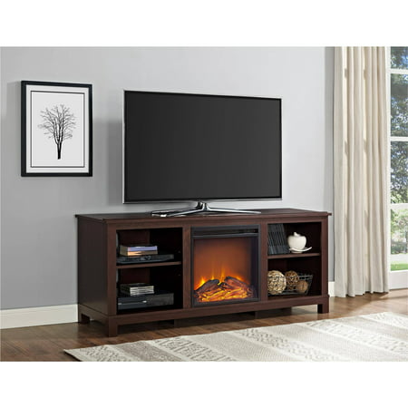 Ameriwood Home Edgewood TV Console with Fireplace for TVs up to 60
