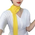 thumbnail image 5 of Limorve Long Scarf,Chiffon Satin Long Scarf Chiffon Shawl Daily Wear Black, 5 of 8