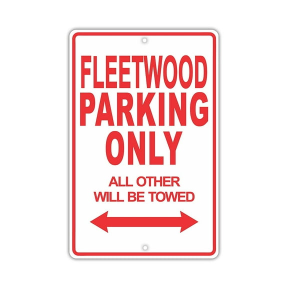 CADILLAC FLEETWOOD Parking Only All Others Will Be Towed Ridiculous Funny Novelty Garage Aluminum Sign 8"x12" Plate