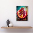 thumbnail image 2 of Sliced Pomegranate Fruit Photorealistic Painting Art Print Framed Poster Wall Decor 12x16 inch, 2 of 5