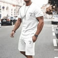 thumbnail image 4 of 2025 Men's Summer Tracksuit Athletic Suit Casual Color Block Drawstring Waist Plus Size Comfortable Breathable Lightweight Workout Set, 4 of 5