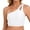 White, variant on Women's Bikini Tops One Shoulder Tankini Sports Bra Keyhole Swim Bras Full Coverage Bathing Suit Tops