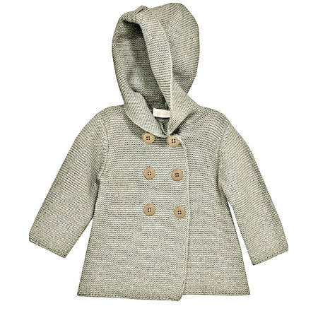Cotton Cardigan Jacket - Bonnie Jean Little Girls Grey Cotton Cardigan Sweater Coat 2T