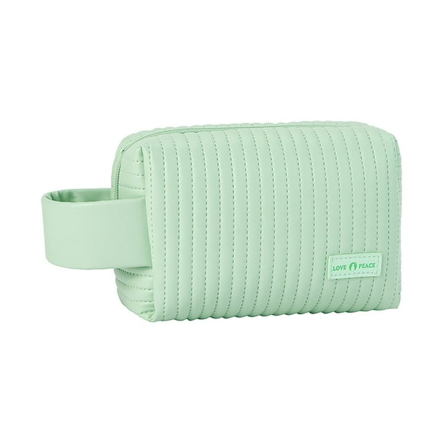 Fiudx Bonita Bolsa con Forma de Sartén, Estuche Ligero para Cosméticos, Organizador Portátil para Artículos de Tocador, Ideal para Viajes y Hogar, Ideal Como Regalo para Mujer, de Piel Sintética.