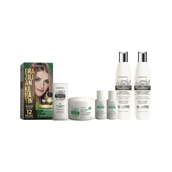 Kit Alisado Brasileño KAREOL Cabello Sensibilizado 3 Piezas