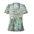 thumbnail image 4 of Naloa Vintage Rose1 Print T-Shirts Short Sleeve V Neck Tees for Women Fashion Tops Trendy Lightweight Soft Casual Summer Outfits Clothes, 4 of 5