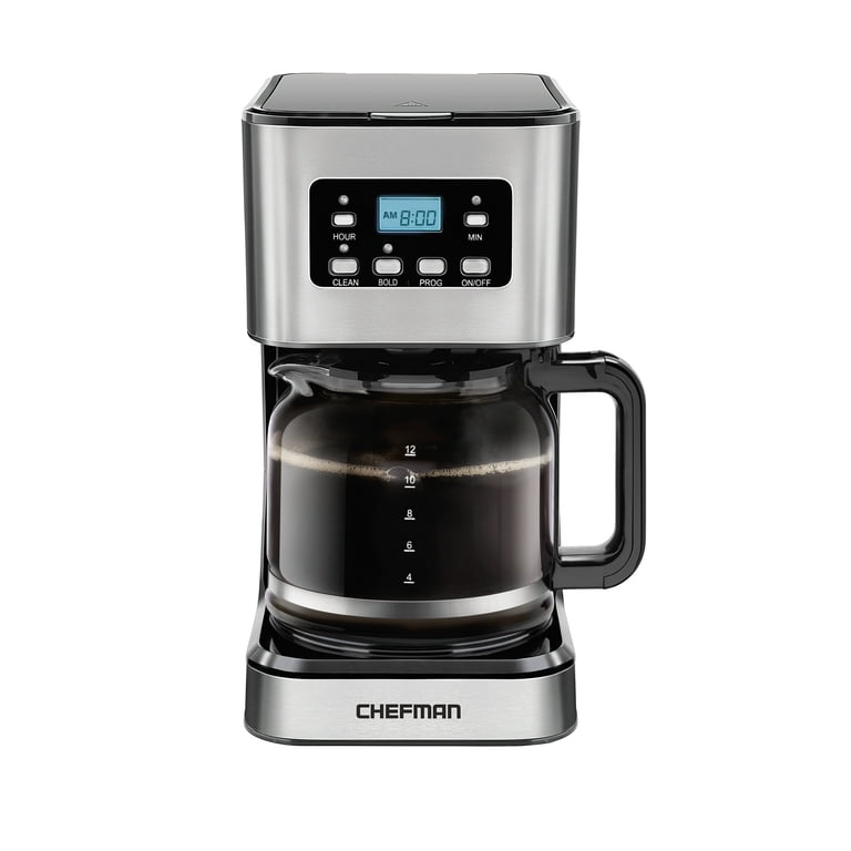 Chefman 12-Cup Programmable Digital Coffee Maker, Stainless Steel photo 1