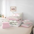 thumbnail image 6 of Castle Fairy Teens Boys Girls Bowknot Personalized Initial E 7-Piece Twin Bedding Sets,Chic Flower Rose Bedding Comforter Set,Dreamy Princess Breathable Sheet Sets,Microfiber Bedroom Decor, 6 of 8
