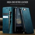 thumbnail image 6 of CaseMe Calf Leather Lining Microfibre Wallet Case For iPhone 16e 6.1-inch with RFID Blocking,Magnetic Closure,Card Slots,Cash Slot,Kickstand,Shockproof Flip Folio Protective Phone Case,Blue, 6 of 10