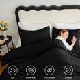 thumbnail image 4 of Juego de edredón CozyLux, tamaño king, negro, 3 piezas, 4 of 9
