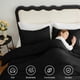 thumbnail image 4 of Juego de edredón CozyLux, tamaño king, negro, 3 piezas, 4 of 9
