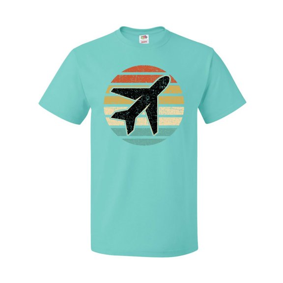 Inktastic Airplane Pilot Vintage Sunset T-Shirt