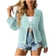 thumbnail image 1 of Mujeres de la Moda de la Playa Casual Color Sólido Hueco de Verano de Punto Cardigan Humo para la Primavera Y el Verano, 1 of 5