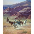 thumbnail image 2 of Sorenson, Jack 12x14 Black Ornate Wood Framed with Double Matting Museum Art Print Titled - River Breaks Bunch, 2 of 4